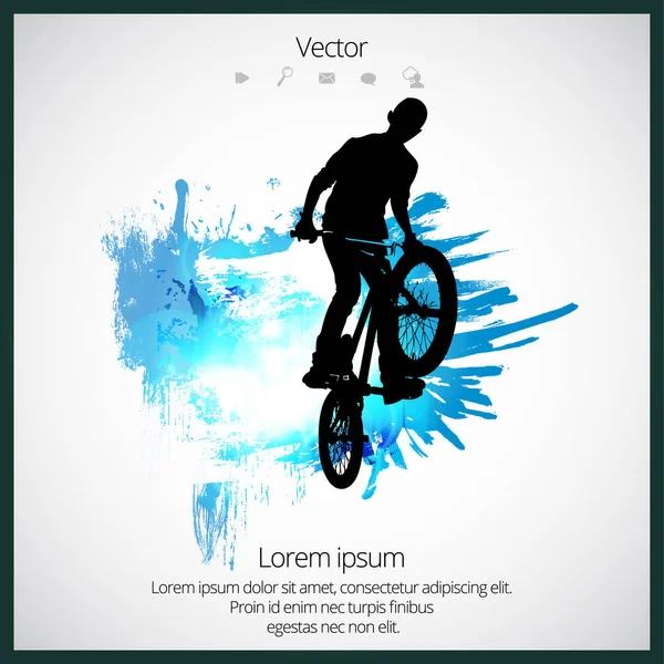 BMX cyklista ilustrace — Stockový vektor