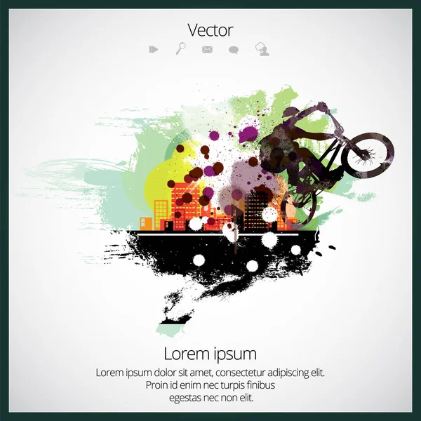 BMX biker ilustración — Vector de stock