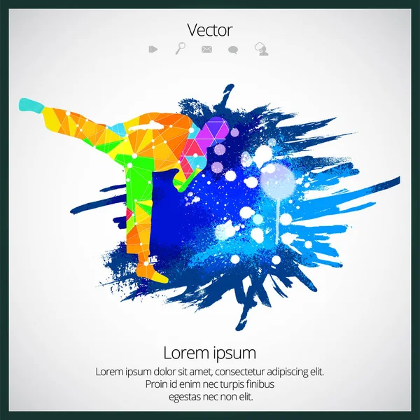 Karate vechter illustratie — Stockvector