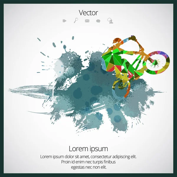 BMX motoros illusztráció — Stock Vector