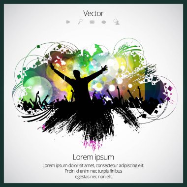 Parti poster illüstrasyon