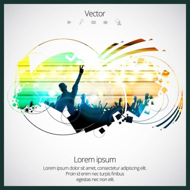 Parti poster illüstrasyon