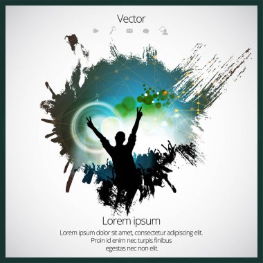 Parti poster illüstrasyon