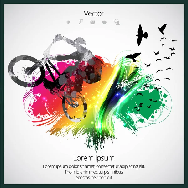 BMX biker ilustración — Vector de stock