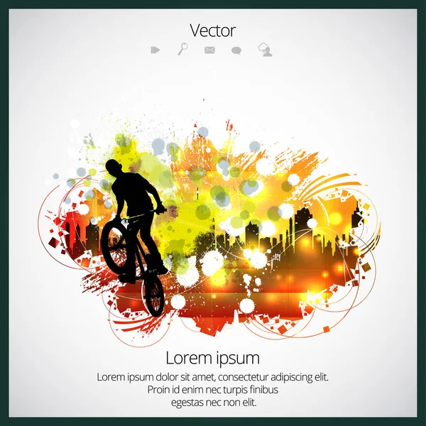 BMX biker illustration — Stock Vector