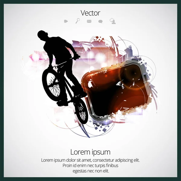 BMX biker illustration — Stock Vector