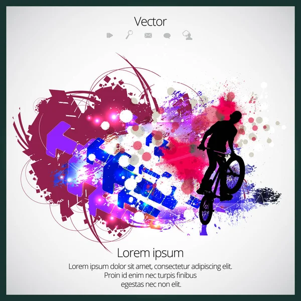 BMX biker ilustración — Vector de stock