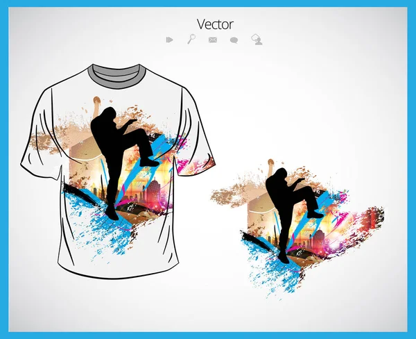 T-shirt sjabloon illustratie — Stockvector