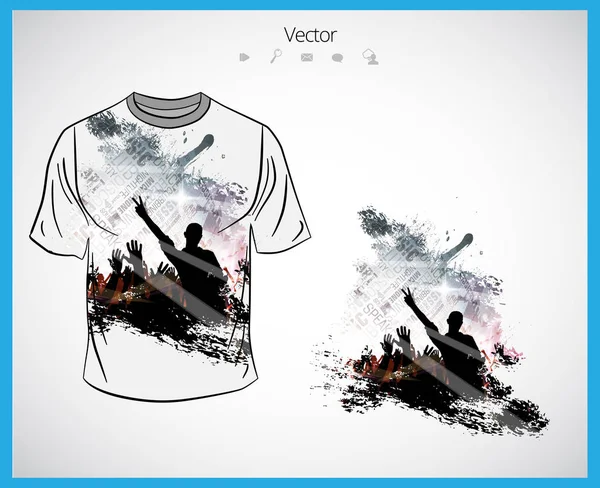 Illustration T-Shirt-Vorlage — Stockvektor