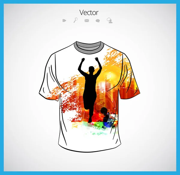 T-shirt modelo ilustração —  Vetores de Stock