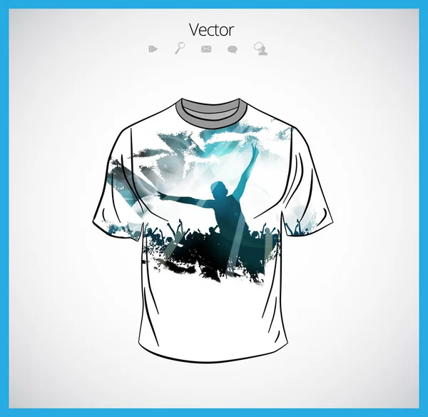 T-shirt modelo ilustração —  Vetores de Stock