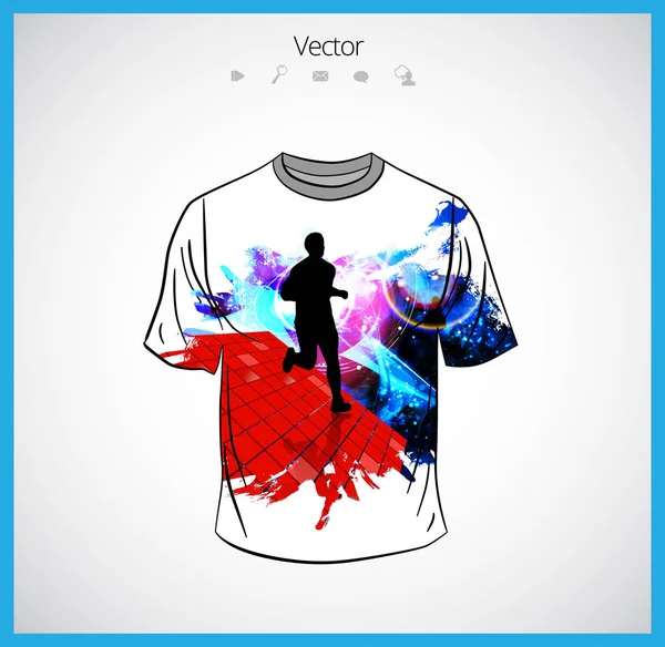Ilustrace šablon tričko — Stockový vektor