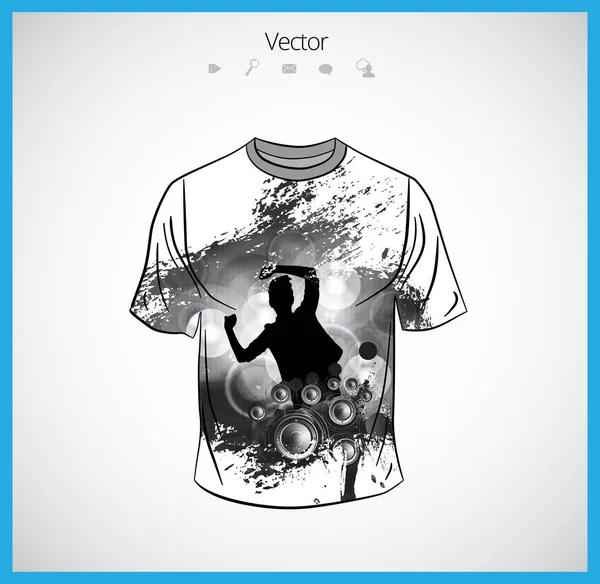 Illustration T-Shirt-Vorlage — Stockvektor