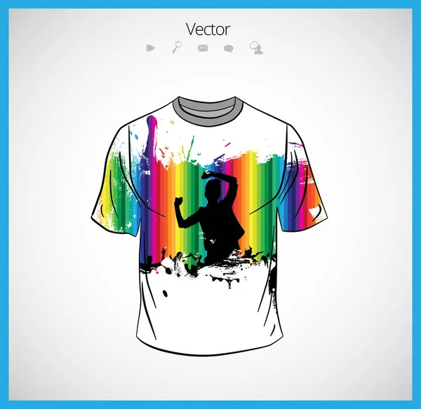 Illustration T-Shirt-Vorlage — Stockvektor