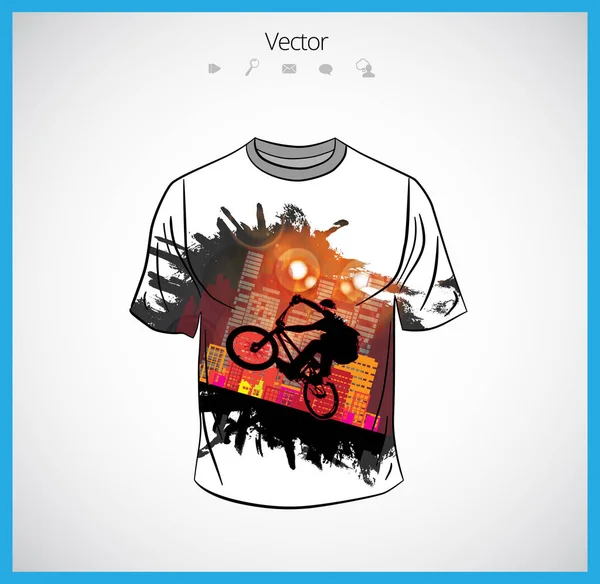 T-shirt sjabloon illustratie — Stockvector