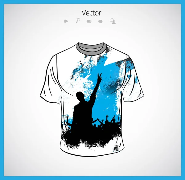 Illustrazione modello T-shirt — Vettoriale Stock