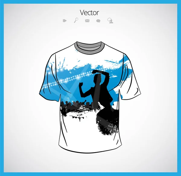 Illustrazione modello T-shirt — Vettoriale Stock