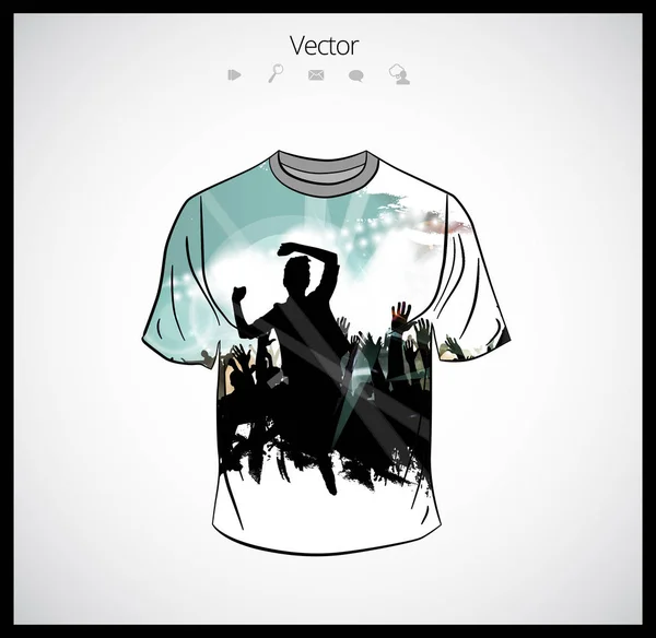 T-shirt modelo ilustração —  Vetores de Stock