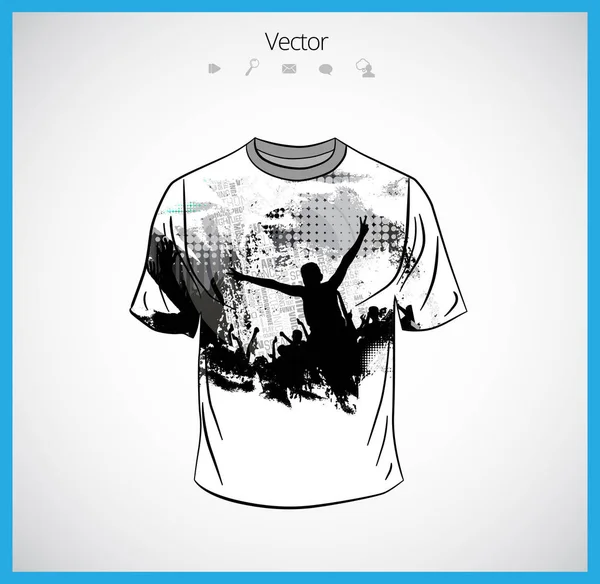 Modèle de T-shirt illustration — Image vectorielle