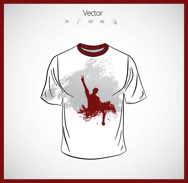 T-shirt template illustration — Stock Vector