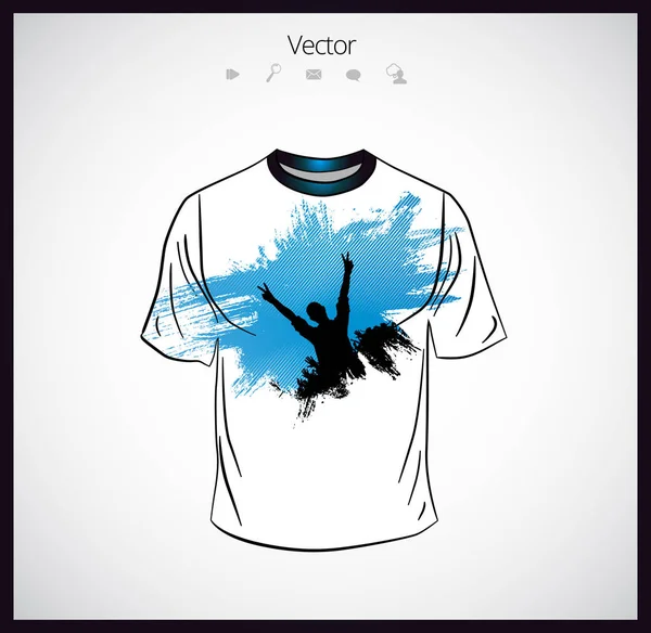 T-shirt template illustration — Stock Vector