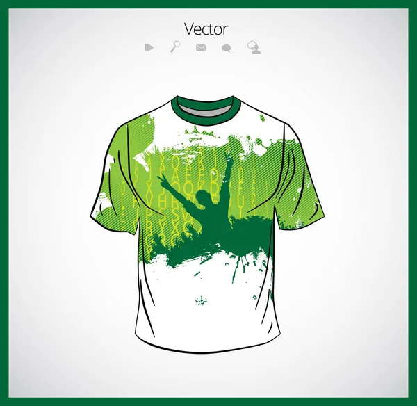 T-shirt modelo ilustração —  Vetores de Stock