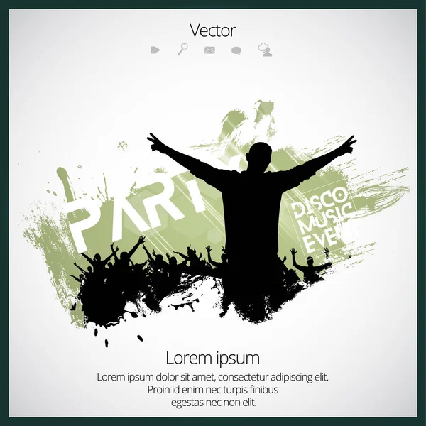 Party poster illustration — Stock Vector