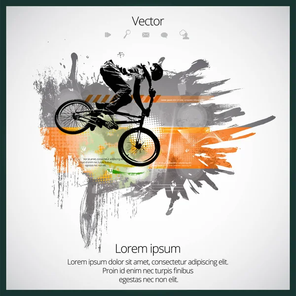 Silhouette du pull vélo — Image vectorielle