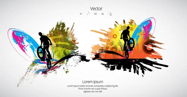 BMX ilustración deportiva — Archivo Imágenes Vectoriales