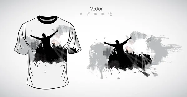 T-shirt modello partito — Vettoriale Stock
