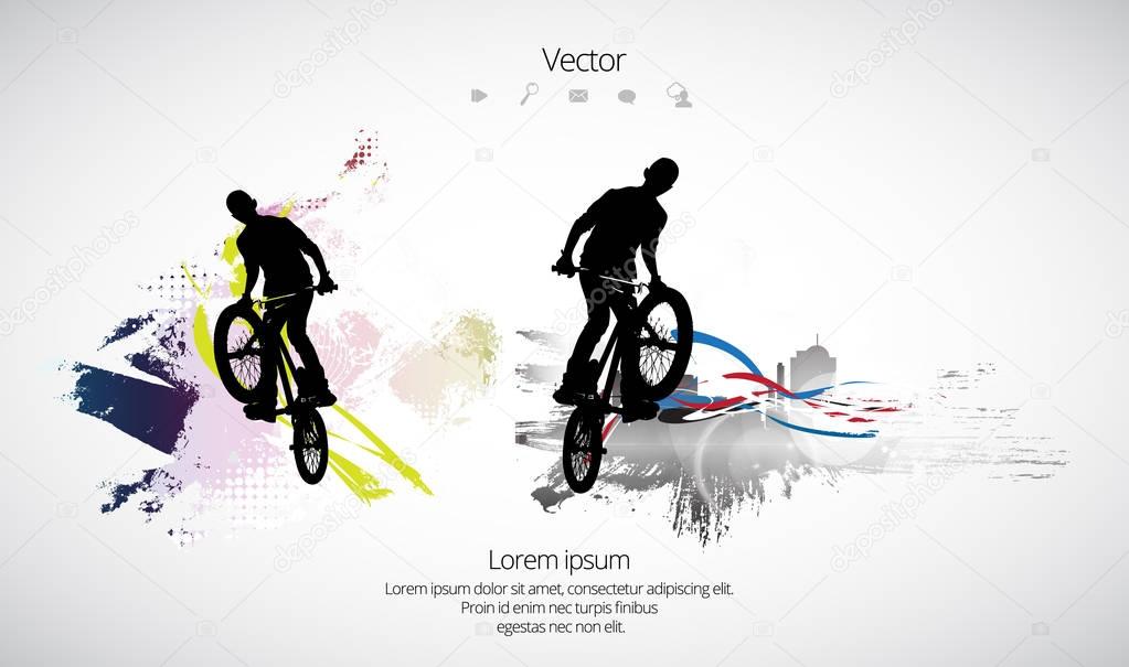 BMX sport illustration