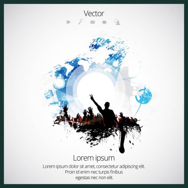 İnsanlar dans ile parti arka plan