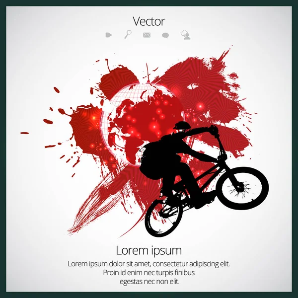BMX rider ilustración — Vector de stock