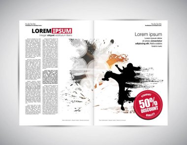 Broşür düzen illüstrasyon