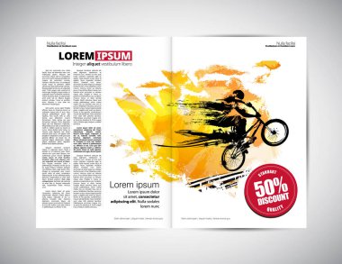 Broşür düzen illüstrasyon