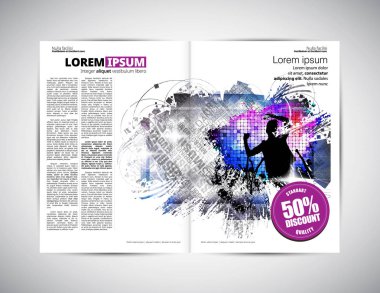 Broşür düzen illüstrasyon