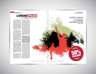 Broşür düzen illüstrasyon