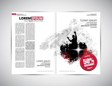 Broşür düzen illüstrasyon