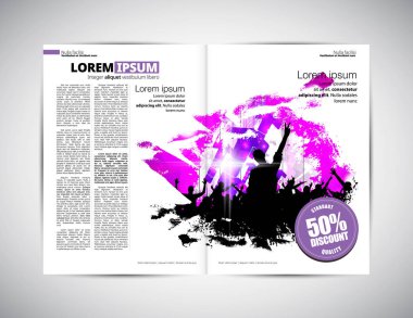 Broşür düzen illüstrasyon