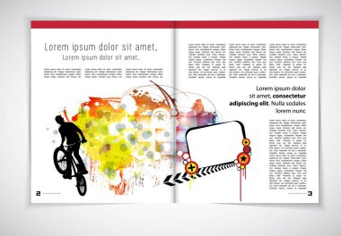 Broşür düzen illüstrasyon