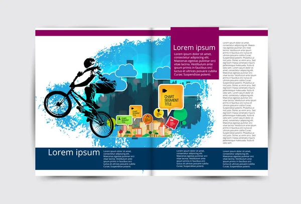 Brochure lay-out illustratie — Stockvector