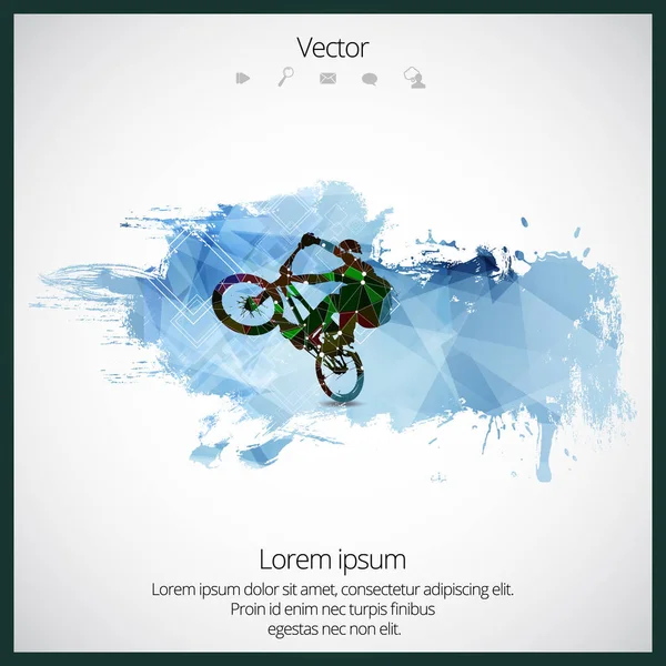 Silhuetten av cykel bygel — Stock vektor