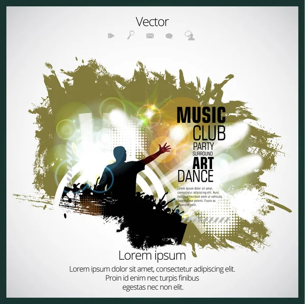 Silhouette of dancing people — Stock Vector