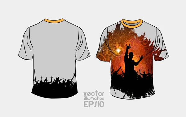 T-shirt szablonu ze strony ilustracja — Wektor stockowy