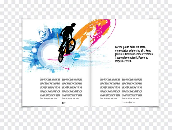 Sport brochure lay-out — Stockvector