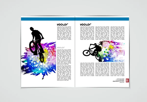 Sport brochure layout — Stock Vector