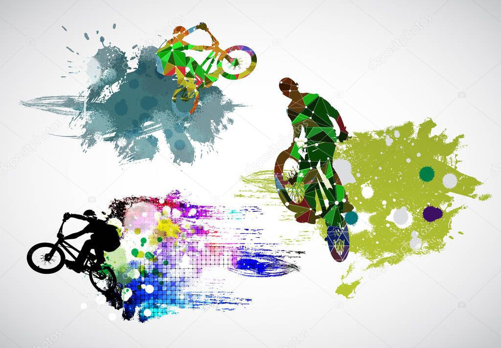 bicycle jumpers illustration