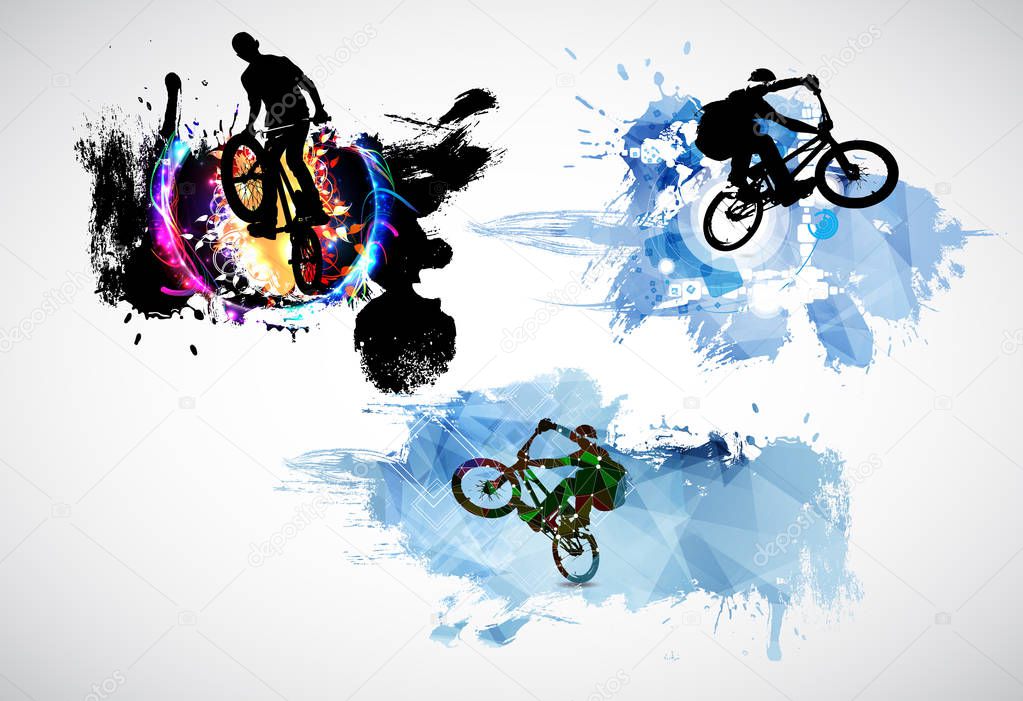 bicycle jumpers illustration