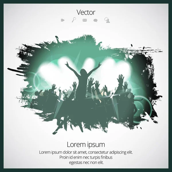 Silueta tančících lidí — Stockový vektor