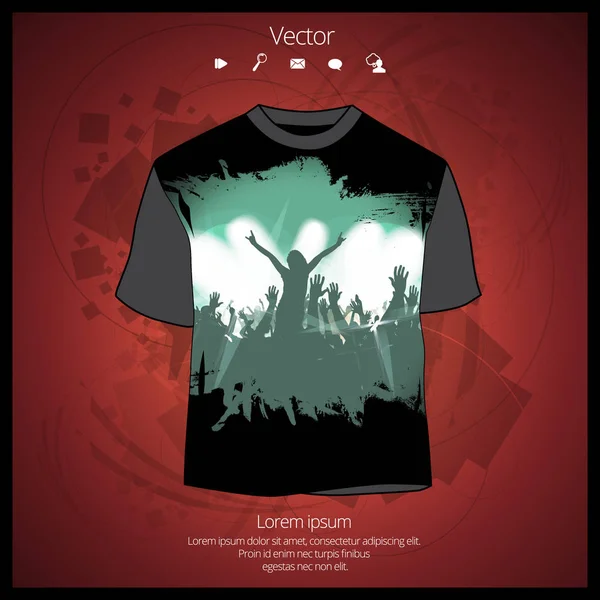 Illustration T-Shirt-Vorlage — Stockvektor